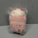 28cm/11 Birthday Cake Plush Toy Cute Smile Cake Pillow Stuffed Animals Funny Soft Food Plushies Toy for Gifts for Kids Birthday (Pink)