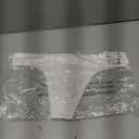 OnGossamer Women's Ongossamer Womens Cabana Cotton Hip Thong Panties (White, M)