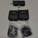 PQRQP 3 in 1 Microphone for iPhone/Android/Camera, Wireless Microphones, 328ft Transmission, 18H Battery Life, Mini Microphone for Record Interview, Vlogs, Tiktok, Pop Filters (Ebony Black)