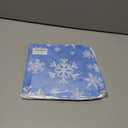 Horaldaily Christmas Tablecloth 7070 Inch Round, White Snow Blue Washable Table Cover for Party Picnic Dinner Decor