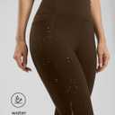 Seamaid Women's Fleece Lined Pants 30" Winter Thermal Flare Leggings Warm Insulated Bootcut Pants Pockets Water Resistant (XX-Large, Coffee)