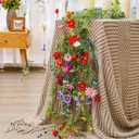 XunYee 6 Pcs 35.4 ft Flower Garlands Artificial Wildflower Vines Floral Hanging Backdrop Fake Flower Garlands Faux Silk Wildflower Vine for Wedding Bridal Shower Home Garden Wall Arch Decor(Spring), 5.9 Feet
