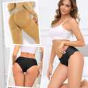 Sexy Seamless Underwear Wave Edge No Show Bikini Panties V-waist Ice Silk Hipster Lady Cheeky Invisibles Briefs 6 Pack (Large)