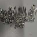 JAKAWIN Bridal Hair Comb Rhinestone Headpiece Wedding Hair Accessories Silver Hair Clip for Women (A Silver)