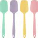 4 PCS,7.8Inch Silicone Spatulas Rubber Spatula Small Spatula Baking Mini Spatula Mixing Tool for Nonstick Cookware (4 colors)