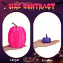 16 Pcs Thanksgiving Fake Pumpkins Fall Decor Colorful Foam Artificial Pumpkin Fall Party Decorations Harvest Assorted Size Faux Foam Decor for Thanksgiving Autumn Halloween Party(Neon Color)