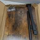 Large Tv Tray Side Table Sofa Tray for Couch Heavy Metal Base Swivel/Adjustable Height, Sofa Bed Bathroom Study TV Tray C Shaped End Table Food Snack Trays for Eating (15.7*19.7 in, Brown)