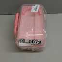 Hair Accessories Organizer for Girls Headbands, Clips, Ties Baby Girl Supplies, Lockable Three-layer Folding Craft Organizers and Storage Plastic Jewelry Box,10.8 * 5.9 * 5.7in (Pink)