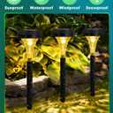 Solar Pathway Lights Outdoor, 8 Pack RGB Color Changing+Warm White LED Path Light IP67 Waterproof, Solar Powered Lights for Walkway Driveway Garden Yard Backyard Lawn Landscape Lighting Decorative