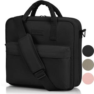 Sturdy 3 Ring Zipper Binder With Shoulder Strap For School - Beautiful 2 Inch Zip Up Binder with Extra Pockets Holds 500 Sheets, Books & Laptop - Easy to Carry Trapper Keeper Made Of Premium Fabrics (Black)