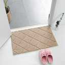 Timo Entryway Rug, Door Mats 24"x36" Rubber Backing Non Slip Absorbent Indoor Doormat, Machine Washable Resist Dirt Low Profile Door Mat, Front Door Rugs Indoor for Muddy Wet Shoes, Beige