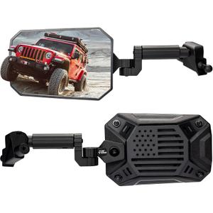 JOYTUTUS Mirrors Doors Off Compatible with 2018-2023 Wrangler JL/JLU & Gladiator JT, JL Side Mirrors with Ball Adapter, Wider View No Vibrate & Wobble (NOT FIT 2024-2026 Wrangler & Gladiator JT) (Black)