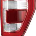 LED Tail Lights Assembly Chrome Housing w/Blind Spot (Module NOT Included) Compatible With Ford F150 F-150 2021-2023 Rear Brake Lamp Signal Right Passenger Side ML3Z13404D(RH Chrome)