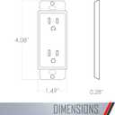 TayMac AD20W Paintable Duplex Adapter Plate, Outlet Adapter , White