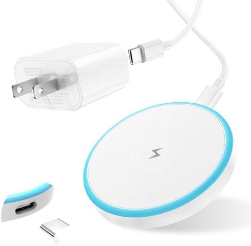 Magnetic Wireless Charger for iPhone 16 15 14 13 12 Series/AirPods 3/2/Pro 2/Pro - with 20W Power Adapter, 15W Wireless Mag-Safe Charging Pad and 6 FT USB-C to C Cable