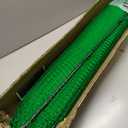 Temporary Fence 3x49.2 with 10 Step-in Posts, Portable Green Plastic Fencing Roll for Gardens, Backyards, Yards, Dogs, Outdoor Animals & Farms