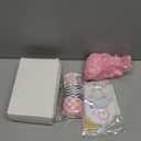 Fuutreo Elephant Diaper Cake Decorations Baby Shower Diaper Cake Decorations with Baby Elephant Ribbon, Gender Reveal Cards, Raffia for Shower Party(It's A Girl)