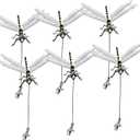 6 Pack Dragonfly Clip,3D Dragonfly Garden Stakes Decor,Fly Deterrent,Dragonfly Humming Bird Stakes,Deer and Horse,Bird and Fly Scare Devices for Indoor Outdoor Garden (Yellow)