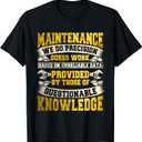 Maintenance Man Gifts Funny Definition Technician Worker T-Shirt (Small, Black)