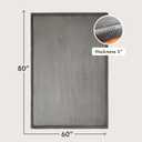 Hakuna Matte CloudSoft Baby Play Mat for Floor 60" x 80" Dark Gray Coral Velvet Memory Foam Rug for Crawling & Cozy Play Non-Slip, Water-Resistant, Easy-Care Tummy Time Mat, Playmat for Playpen