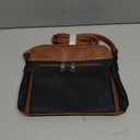 MASINTOR Crossbody Purse Bags for Women, Multi-Pocket Soft Leather Shoulder Purse with Tassel, Lightweight Travel Handbag (Black With Mocha Brown)