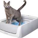 PetSafe ScoopFree Crystal Pro Self-Cleaning Automatic Litter Box - Uncovered Motion-Sensing Cat Box with Integrated Health Counter - Includes 1 Disposable Crystal Litter Tray (Regular)