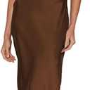 Summer Satin Flutter Sleeve Wedding Guest Dresses for Women Sweetheart Neckline Cutout Tie Back Midi Cocktail Dress, Medium 