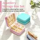 BHUWRY 30 PCS Travel Jewelry Case Bulk for Women, Mini PU Leather Jewelry Organizer Box for Rings, Earrings, Necklaces and Bracelets (Pink)
