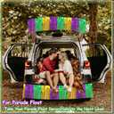3 x 2 Pack 10 Feet Green Gold Purple Foil Fringe Garland Metallic Tinsel Streamers Banner Fringe Backdrop Banner for Parade Floats Mardi Gras Birthday Party Homecoming Decoration (Green Gold Purple)
