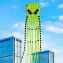 3D 26ft Ultra Large & Funs Octopus Foil Kite with 1000D Kite String, Beach Park Outdoor Fun Beach Trip Great Gift to Kids Build
