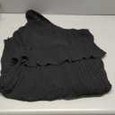 ZESICA Women's 2025 Summer Sleeveless Mini Dress Boho One Shoulder Ruffle Tiered Layered Flowy A Line Dresses, L 