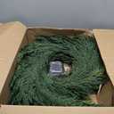 Christmas Cedar Garland Realistic with Lights - Cypress Decorations 9ft for Mantle Lighted Faux Pine Garlands for Xmas Home Decoration Indoor Stairs Railing Fireplace 9 Ft Outdoor Prelit Door Decor