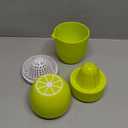 Hand Juicer - Citrus Juicer with Lemon Shape - Hand Lemon Juicer with Two Press Options for Different Fruits (Yellow)