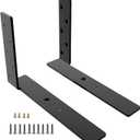 Hanging L Floating Shelf Bracket, Heavy Duty Steel Knee Wall Hidden Granite Countertop Support Floating Bracket Hardware for Cabinets, Granite, Dishwasher (2 Pack, 10 Inch)