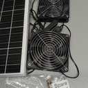 5 Inch Solar Powered Fan, Solar Exhaust Intake Fan Kit, IPX7 Waterproof Dual Fans with 13Ft On/Off Switch Cable, Cooling Ventilation for Greenhouse, Chicken Coop, Shed, Dog House, Outside