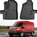 Custom Fit for 2015-2019 Ford Transit 150/250/350 Floor Mats Front Liner 2 Pcs TPE All Weather Accessories (No Transit Connect) (for 2015-2019 Ford Transit)