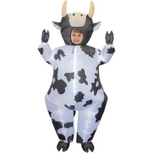 Stegosaurus Inflatable Cow Costume Kids, Halloween Blow Up Costumes for Kid Funny Cow Suit for Boys & Girls Cosplay Party