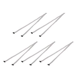 MECCANIXITY 5 Pcs IDC Connector Flat Ribbon Cable, 10 Pins 2mm Pitch 1m Length FC to FC Dual Female Connector Flat Ribbon Cable Wire for Industrial Electronics, Grey
