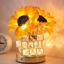 Sunflowers Flower Lamp,Rechargeable Cordless Touch Table Lamp,3-Colour Infinitely Dimming Small Night Light,Festival Restaurant Bedroom Bar Coffee Shop Birthday Gifts for Women Mom