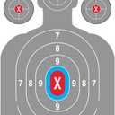 Heavy Duty Shooting Targets Paper - Targets for Shooting Range - Indoors & Outdoor Targets for Shooting Rifle - Gun Range Targets for Pistol Shooting - Handgun Shooting Range Accessories. (GREY)