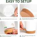 4 inch Small Plant Pots for Outdoor Indoor Plants, 10 Pack Planters with Drainage Holes and Tray, Small Self Watering Pots for Succulent,Cactus, Aloe and Other Plants. (White)