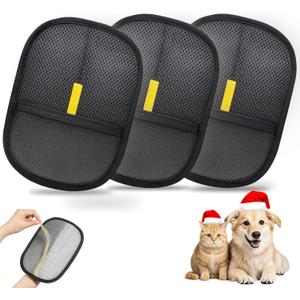 Pet Hair Remover, electrostatic pet Hair Removal Gloves, cat and Dog pet Hair Removal Tools, Suitable for Bed Sheets, Blankets, Clothes, Sofas, Multi-Functional Beauty Gloves -3 Piece