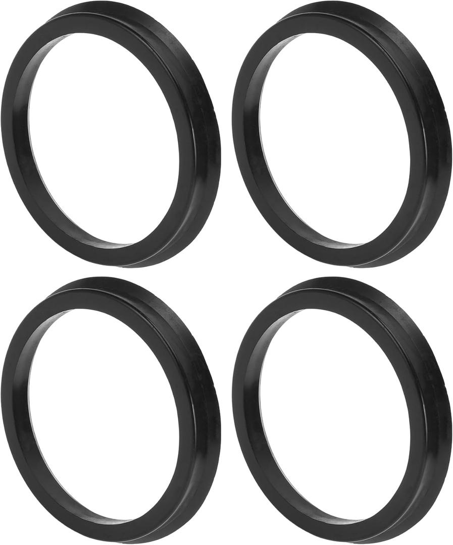 Car Wheel Hub Centric Rings Durable Wheels Center Shaft Shock Absorbing Hubrings Black 4 Pcs OD 84.1mm to ID 71.6mm Polycarbonate Durable Material