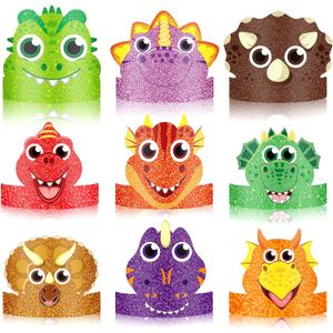 24 Pcs Party Hats for Kids Paper Headbands Crown for Boys Girls, Birthday Party Decoration Favors (Vibrant Color)