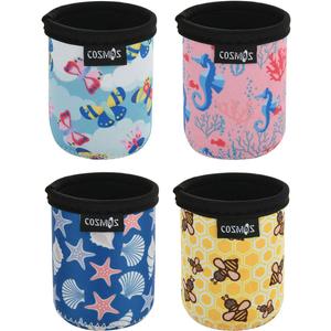CM Soft Neoprene 7.5 Fl Oz Mini Can Sleeves Insulators Can Cooler Sleek Can Covers for Energy Drink & Beer Cans (7.5 OZ Nature Pattern (4 Pcs))