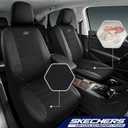 Skechers Air-Cooled Memory Foam Seat Covers,Mesh Thick Car Seat Covers,Piping Leather Car Seat Covers Front Seats,Airbag Compatible,Automotive Comfort Universal FitMost Cars,Vans,Truck,SUV,Black