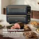 Ninja Double Oven Pro Smart XL Countertop Oven & Air Fryer | 30.2 Qt Capacity | 12-in-1 with Smart Finish & DualZone Tech to Cook 2 Meals at Once | Fits up to 4.5lb Chicken | Cyberspace | DCT801BL