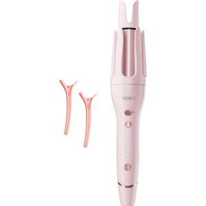 NOVUS Curling Iron Hair Crimper Waver - 1.4 Inch Rovy Wave Curling Iron with Anti-Scald Hair Crimper, Ionic Deep Waver Hair Curler Tool with Ceramic 2 Barrel for Women, 30 Min Auto Shut Off