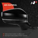 A-Premium Passenger Side Power Door Mirror - Compatible with Mazda CX-5 CX5 2017-2022 - Non-Heated, Manual Folding Black, Outside Rear View Mirror w/Turn Signal and Blind Spot Detection