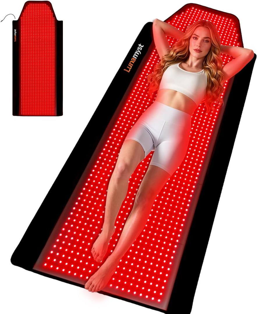 Red Light Therapy Mat Full Body 72" x 33", 1436 LEDs, 660/850nm | FSA&HSA Eligible, skin-friendly TPU surface, 1436 3-in-1 LED chips for back, legs, joints and daily wellness routines